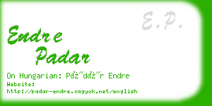 endre padar business card